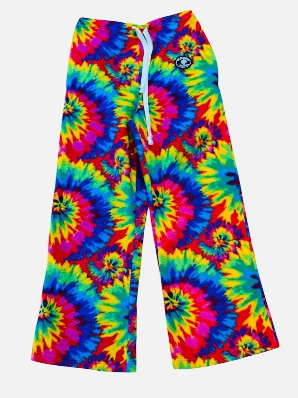 Grandma Pants Rainbow Tie-Dye Fleece Pajama Pants Joggers Women's Small